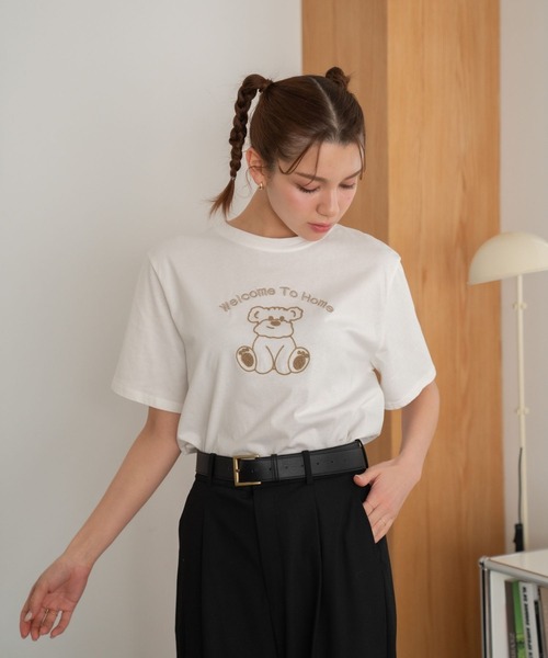 Nu(ニュー)の「【Nu】ベア Tシャツ(Tシャツ/カットソー・レディース・オフホワイト/ブラック/ベージュ・M)」の11枚目の写真