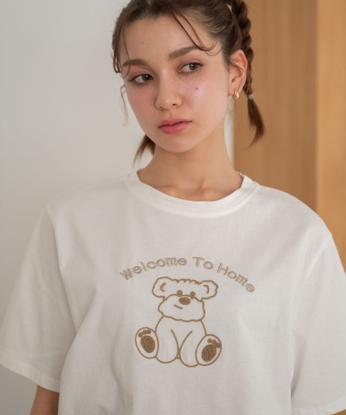 Nu(ニュー)の「【Nu】ベア Tシャツ(Tシャツ/カットソー・レディース・オフホワイト/ブラック/ベージュ・M)」の5枚目の写真