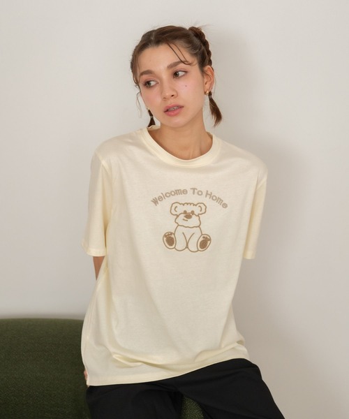Nu(ニュー)の「【Nu】ベア Tシャツ(Tシャツ/カットソー・レディース・オフホワイト/ブラック/ベージュ・M)」の17枚目の写真