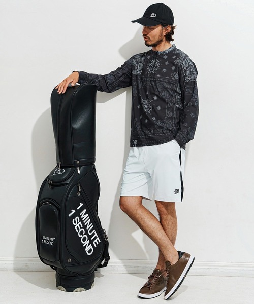 1minute 1second(ワンミニットワンセカンド)の「mp13516-cool fabric line shorts ショートパンツ(その他パンツ・メンズ・カーキ系/ブラック×ホワイト/ホワイト×ブラック・S/M/L/XL)」の8枚目の写真