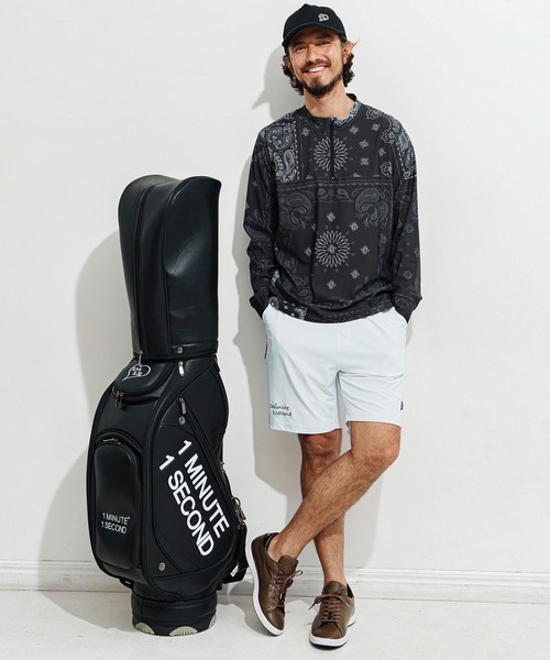 1minute 1second(ワンミニットワンセカンド)の「mp13516-cool fabric line shorts ショートパンツ(その他パンツ・メンズ・カーキ系/ブラック×ホワイト/ホワイト×ブラック・S/M/L/XL)」の9枚目の写真