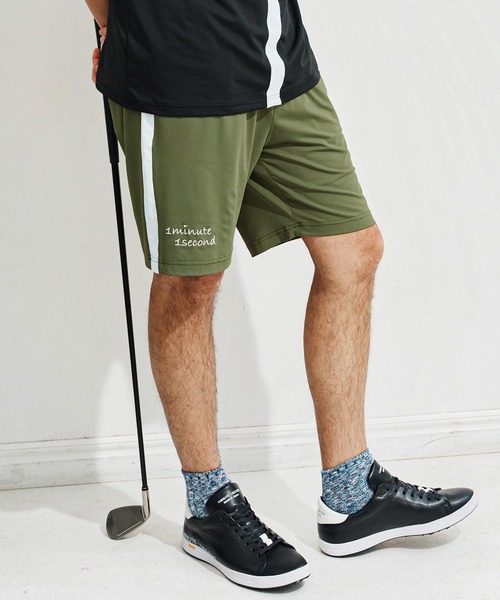 1minute 1second(ワンミニットワンセカンド)の「mp13516-cool fabric line shorts ショートパンツ(その他パンツ・メンズ・カーキ系/ブラック×ホワイト/ホワイト×ブラック・S/M/L/XL)」の12枚目の写真