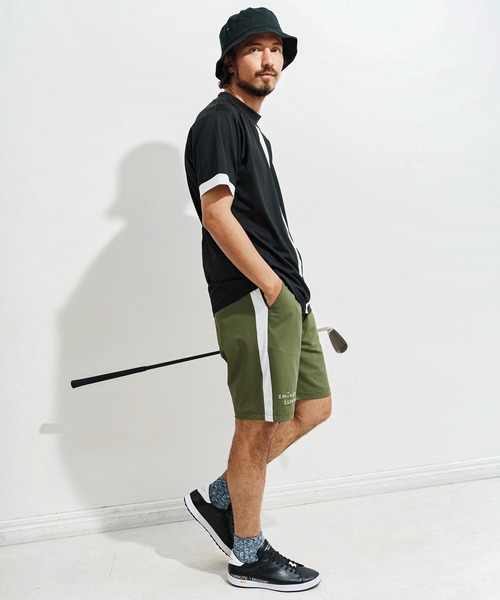 1minute 1second(ワンミニットワンセカンド)の「mp13516-cool fabric line shorts ショートパンツ(その他パンツ・メンズ・カーキ系/ブラック×ホワイト/ホワイト×ブラック・S/M/L/XL)」の13枚目の写真