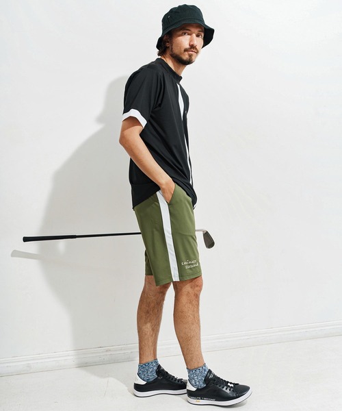 1minute 1second(ワンミニットワンセカンド)の「mp13516-cool fabric line shorts ショートパンツ(その他パンツ・メンズ・カーキ系/ブラック×ホワイト/ホワイト×ブラック・S/M/L/XL)」の15枚目の写真