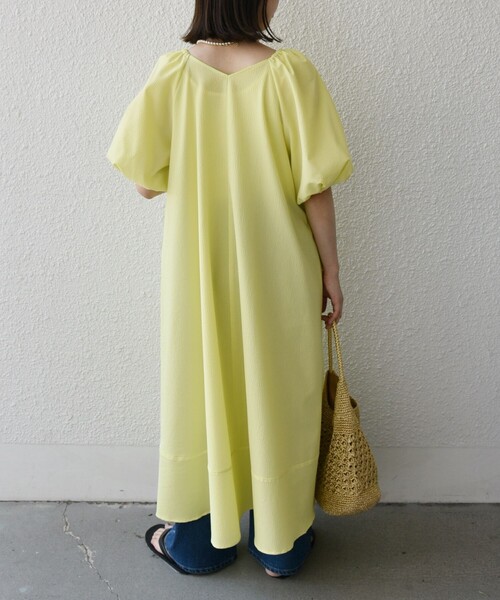 パフスリーブスウェットワンピース SHIENAS（シエナス）の「キルティングパフスリーブオーバー