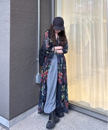 Ameri（アメリ）の「MEDI DECALCOMANIA CHIFFON DRESS（ワンピース