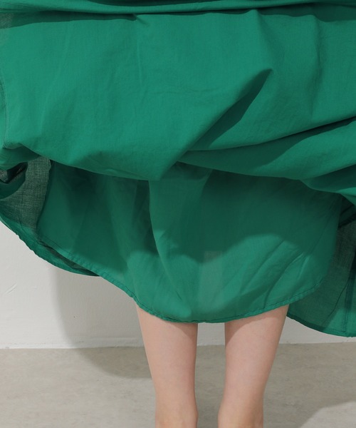 Monocoro toppi(モノコロトッピ)の「コットン ピンタックワンピース(ワンピース・レディース・インディゴブルー/ブルー/グリーン/レッド/モカ/グリーン系/チャコールグレー・フリー)」の14枚目の写真