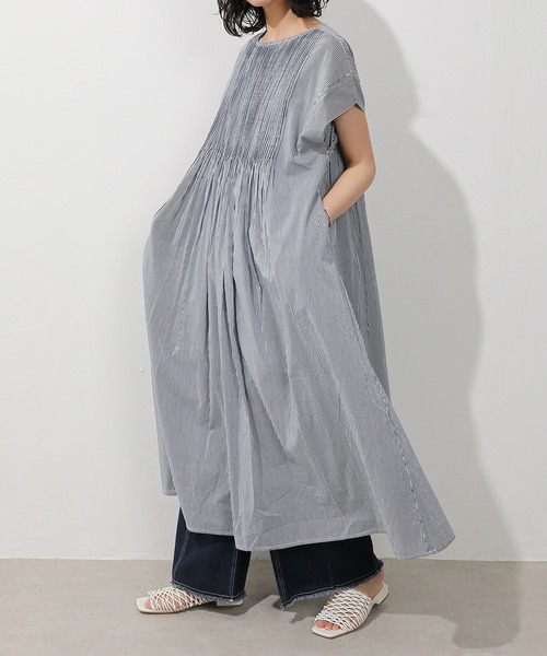 Monocoro toppi（モノコロトッピ）の「コットン ピンタックワンピース