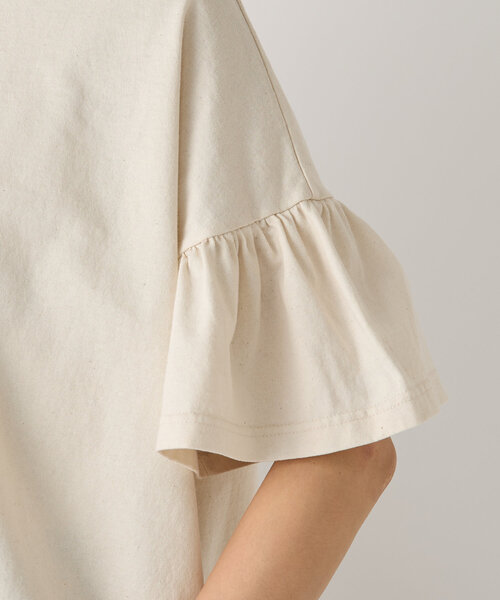 BEARDSLEY（ビアズリー）の「ギャザースリーブTee（Tシャツ/カットソー・レディース・ベージュ/ブラック・FREE）」の15枚目の写真