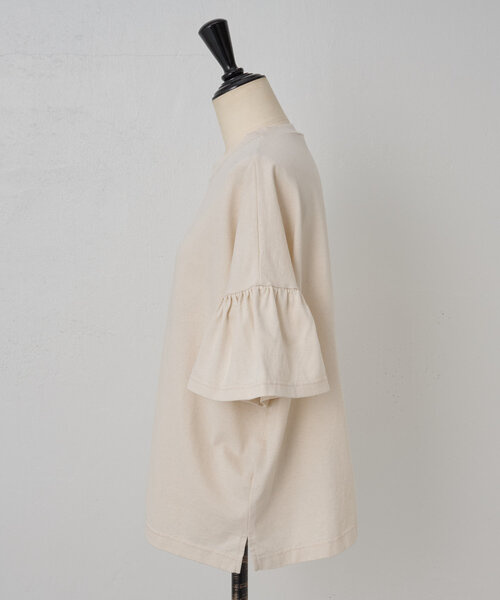 BEARDSLEY（ビアズリー）の「ギャザースリーブTee（Tシャツ/カットソー・レディース・ベージュ/ブラック・FREE）」の20枚目の写真