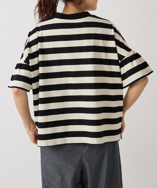 Drawer ギャザーデザインスリーブ　カットソー　サイズ2 ギャザースリーブTee（Tシャツ/カットソー）｜BEARDSLEY
