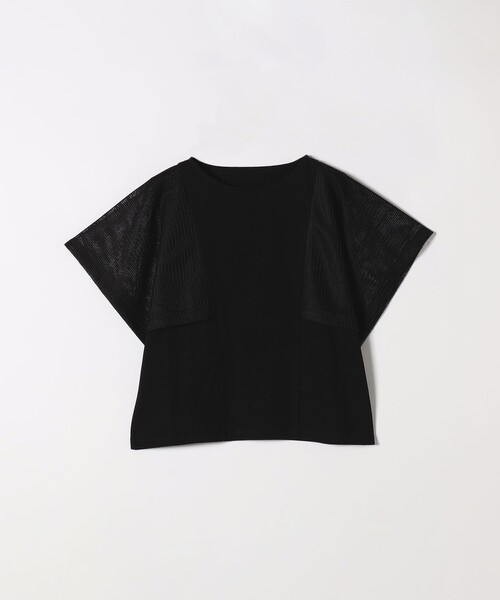 SHIPS any:〈手洗い可能〉メッシュ シアー ハンカチ スリーブ ドッキング TEE SHIPS any:〈手洗い可能〉メッシュ シアー ハンカチ スリーブ