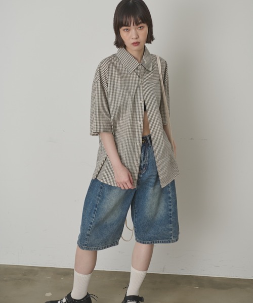 full/fill.(フルフィル)の「ボーイデニムハーフパンツ(デニムパンツ・レディース・ブルー/ライトブルー・FREE)」の17枚目の写真