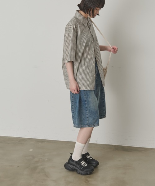 full/fill.(フルフィル)の「ボーイデニムハーフパンツ(デニムパンツ・レディース・ブルー/ライトブルー・FREE)」の15枚目の写真