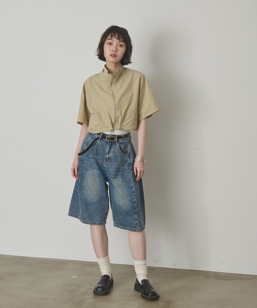 full/fill.(フルフィル)の「ボーイデニムハーフパンツ(デニムパンツ・レディース・ブルー/ライトブルー・FREE)」の11枚目の写真