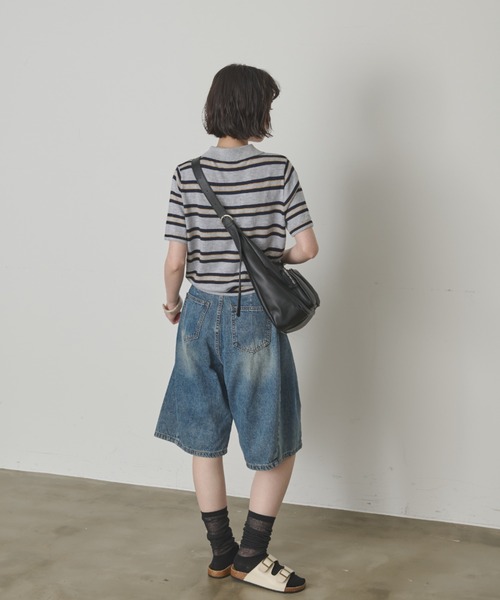 full/fill.(フルフィル)の「ボーイデニムハーフパンツ(デニムパンツ・レディース・ブルー/ライトブルー・FREE)」の5枚目の写真