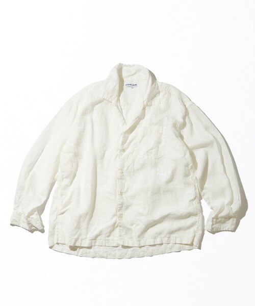CAHLUMN/カウラム Belgium Linen Open Collar Shirt/ベルギー