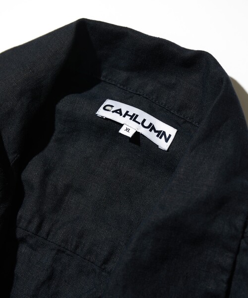 CAHLUMN/カウラム Belgium Linen Open Collar Shirt/ベルギー