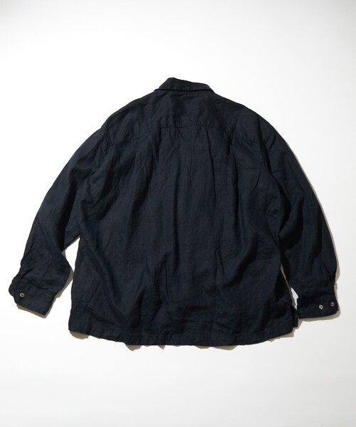 CAHLUMN/カウラム Linen Open Collar Shirt/リネン オープン