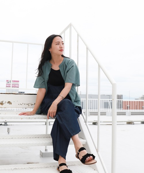 libelle more（リベル モア）の「ポケット付きデニムサロペット（サロペット/オーバーオール・レディース・ブルー/サックスブルー/ネイビー・M/L）」の14枚目の写真