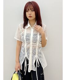 EVRIS | ドロストハーフスリーブレースシャツ(シャツ/ブラウス)