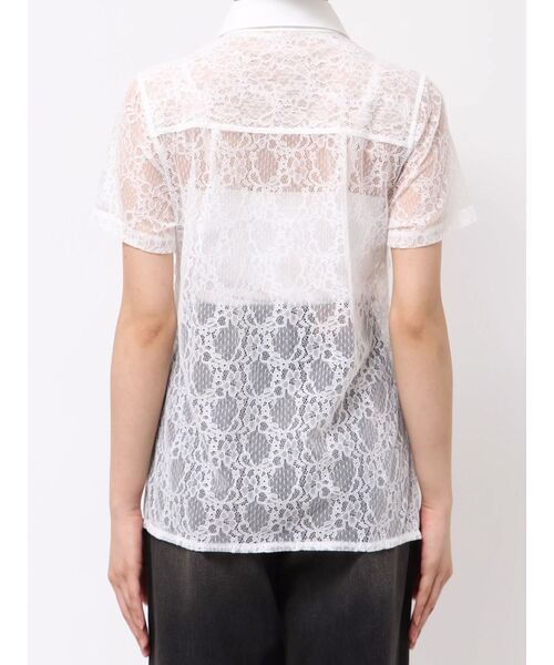 EVRIS（エヴリス）の「ドロストハーフスリーブレースシャツ（シャツ/ブラウス・レディース・ホワイト/ブルー/ブラック・FREE）」の9枚目の写真