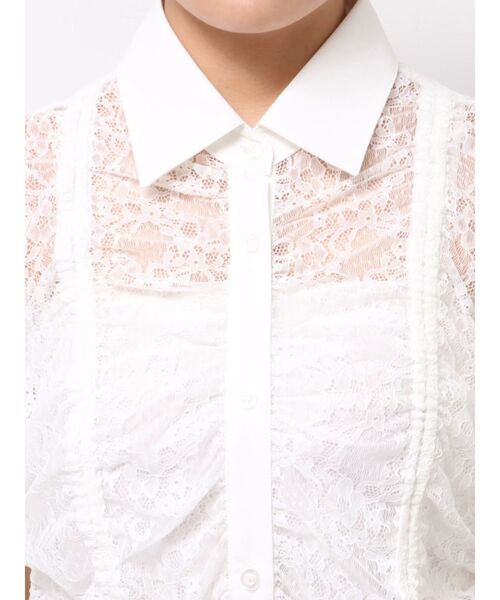 EVRIS（エヴリス）の「ドロストハーフスリーブレースシャツ（シャツ/ブラウス・レディース・ホワイト/ブルー/ブラック・FREE）」の10枚目の写真