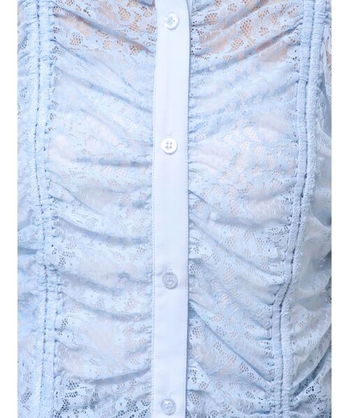 EVRIS（エヴリス）の「ドロストハーフスリーブレースシャツ（シャツ/ブラウス・レディース・ホワイト/ブルー/ブラック・FREE）」の17枚目の写真