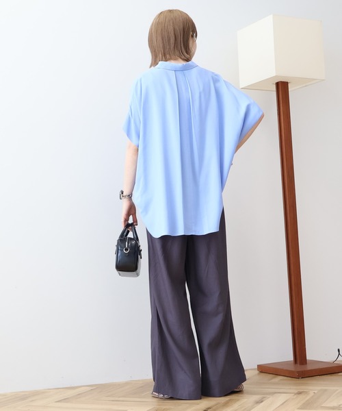 AMERICAN HOLIC(アメリカンホリック)の「接触冷感タックフレンチスリーブシャツ(シャツ/ブラウス・レディース・サックスブルー/ブラック/その他6/オフホワイト・L/M)」の12枚目の写真