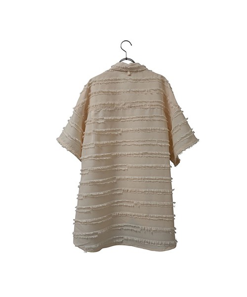INTERPLAY(インタープレイ)の「【INTERPLAY】Open Collar S/S Over Size Shirt【3:Fringe】(シャツ/ブラウス・メンズ・スモークピンク/ブラック/アイボリー・FREE)」の8枚目の写真