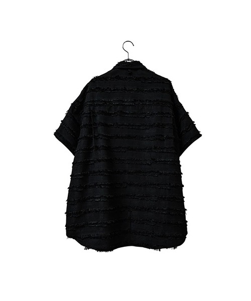 INTERPLAY(インタープレイ)の「【INTERPLAY】Open Collar S/S Over Size Shirt【3:Fringe】(シャツ/ブラウス・メンズ・スモークピンク/ブラック/アイボリー・FREE)」の6枚目の写真