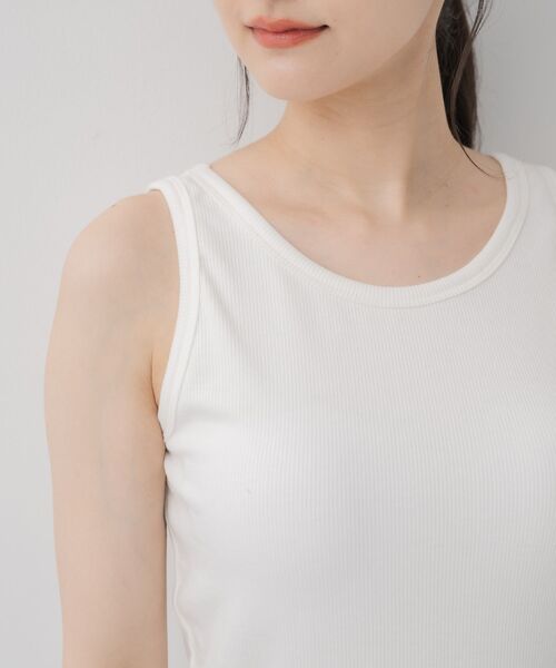 RETRO GIRL(レトロガール)の「カップ付アソートレイヤードタンク(Tシャツ/カットソー・レディース・ブラック/オフホワイト・FREE)」の10枚目の写真