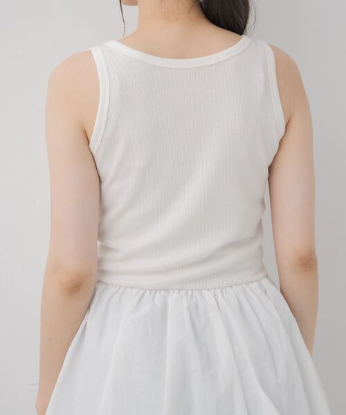 RETRO GIRL(レトロガール)の「カップ付アソートレイヤードタンク(Tシャツ/カットソー・レディース・ブラック/オフホワイト・FREE)」の13枚目の写真