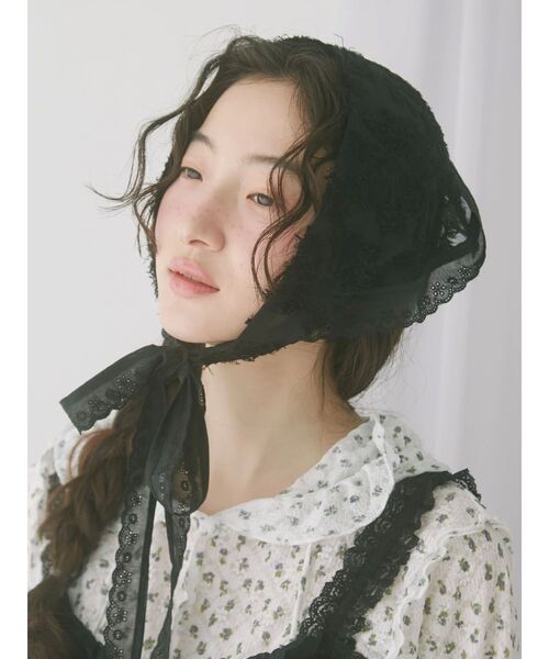 merry jenny(メリージェニー)の「flowerジャガードヘッドドレス(その他ヘアアクセサリー・レディース・ブルー/オフホワイト/ブラック・FREE)」の19枚目の写真