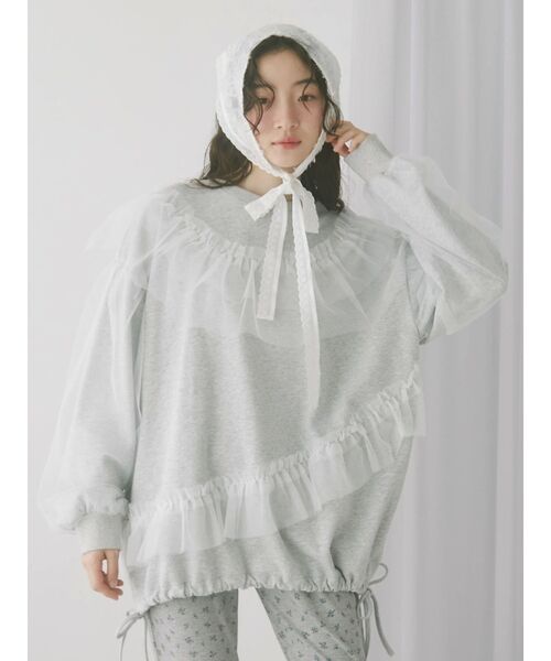 merry jenny(メリージェニー)の「flowerジャガードヘッドドレス(その他ヘアアクセサリー・レディース・ブルー/オフホワイト/ブラック・FREE)」の8枚目の写真