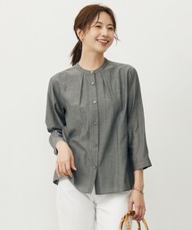 【洗える・速乾・接触冷感】リライムライトローン バックフレア ブラウス