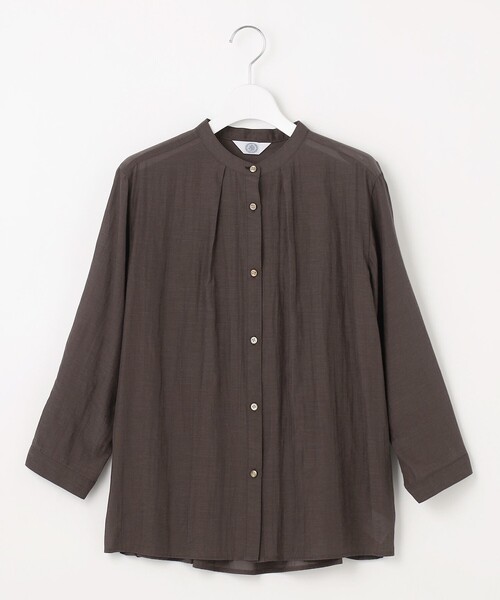 J.PRESS(ジェイプレス)の「【洗える・速乾・接触冷感】リライムライトローン バックフレア ブラウス(シャツ/ブラウス・レディース・ブラウン系/グレー系/ふじ色系/ベージュ系・T15/T13)」の17枚目の写真