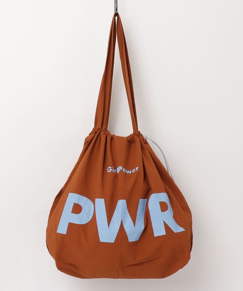 セール】PWRロゴ ドローストリング シャカシャカ トートバッグ