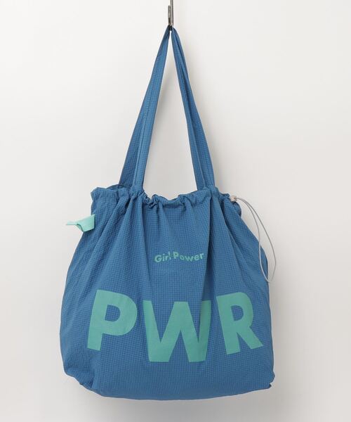 セール】PWRロゴ ドローストリング シャカシャカ トートバッグ