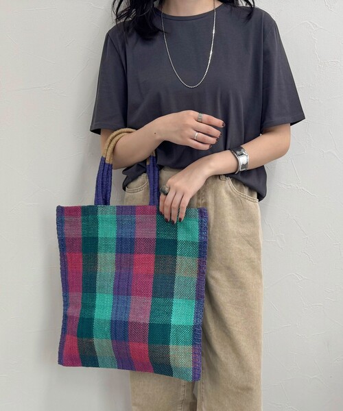 fredy emue(フレディエミュ)の「【TARANGO/タランゴ】 ジュートフラットトートバッグ(トートバッグ・レディース・ブラック系その他3/ブルー系その他3/マルチ/ピンク系その他・FREE)」の8枚目の写真