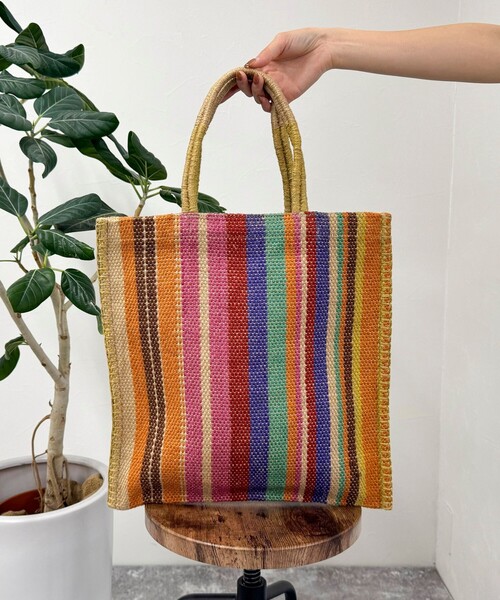 fredy emue(フレディエミュ)の「【TARANGO/タランゴ】 ジュートフラットトートバッグ(トートバッグ・レディース・ブラック系その他3/ブルー系その他3/マルチ/ピンク系その他・FREE)」の18枚目の写真