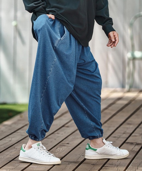 mp13810- カットデニムワイドパンツ（デニムパンツ）｜CAMBIO