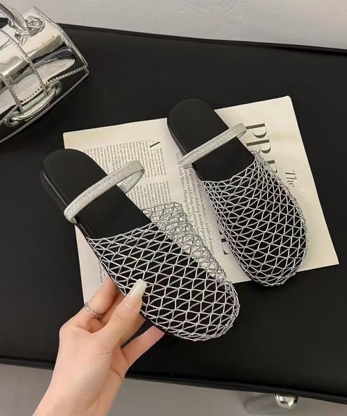 aimoha(アイモハ)の「メッシュサンダル (SS)(サンダル・レディース・シルバー/ブラック・23.5cm/24.5cm/23.0cm/24.0cm/25.0cm)」の8枚目の写真