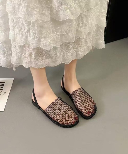 aimoha(アイモハ)の「メッシュサンダル (SS)(サンダル・レディース・シルバー/ブラック・23.5cm/24.5cm/23.0cm/24.0cm/25.0cm)」の5枚目の写真