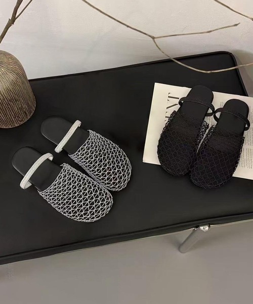 aimoha(アイモハ)の「メッシュサンダル (SS)(サンダル・レディース・シルバー/ブラック・23.5cm/24.5cm/23.0cm/24.0cm/25.0cm)」の9枚目の写真