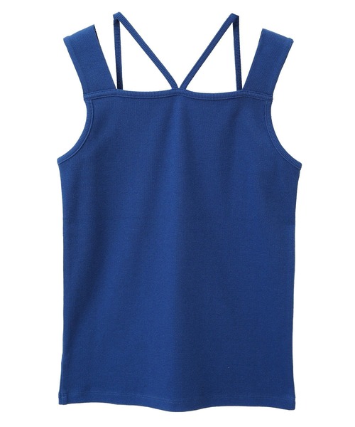 earth music&ecology（アースミュージックアンドエコロジー）の「レイヤードカットタンクトップ（タンクトップ・レディース・オフホワイト/ブルー/ブラック/ライトグレー・S/M）」の14枚目の写真