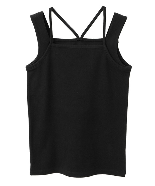 earth music&ecology（アースミュージックアンドエコロジー）の「レイヤードカットタンクトップ（タンクトップ・レディース・オフホワイト/ブルー/ブラック/ライトグレー・S/M）」の21枚目の写真