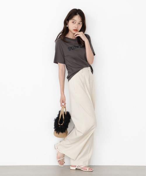 PROPORTION BODY DRESSING（プロポーションボディドレッシング）の「ベーシックワイドパンツ / 1215230700（その他パンツ・レディース・オフホワイト/ブラウン・MEDIUM/SMALL/P/S）」の5枚目の写真