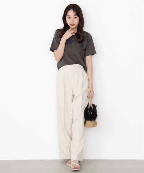 PROPORTION BODY DRESSING（プロポーションボディドレッシング）の「ベーシックワイドパンツ / 1215230700（その他パンツ・レディース・オフホワイト/ブラウン・MEDIUM/SMALL/P/S）」の6枚目の写真