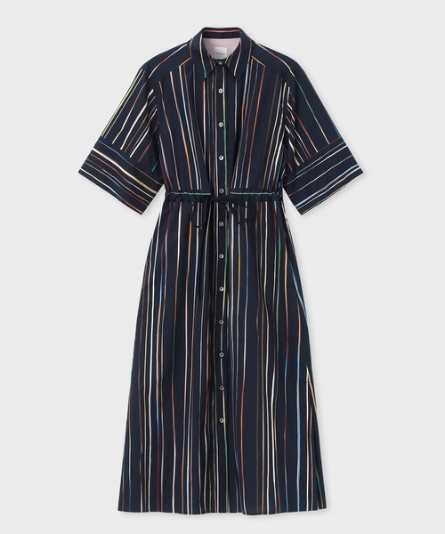 ウィメンズ 'Signature Pinstripe' シャツワンピース / 255005